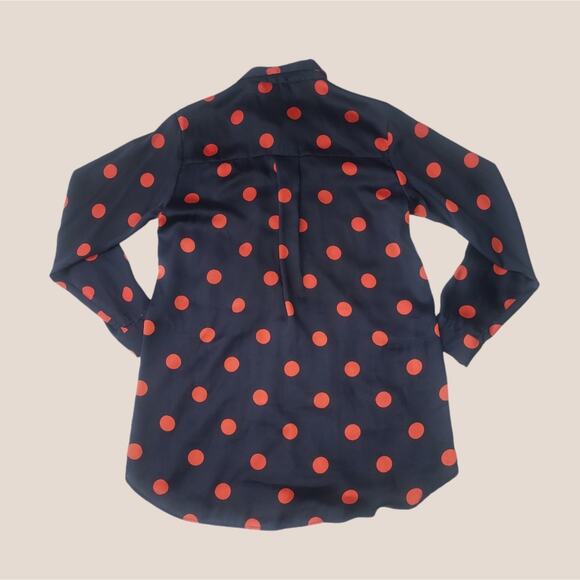 Zara Polka Dot Button Down Blouse small - Picture 7 of 8